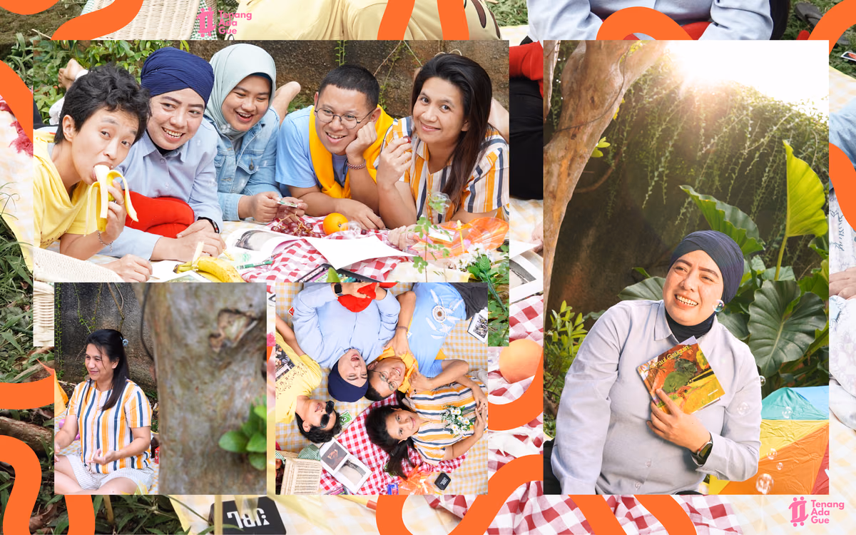 Suatu hari yang cerah: cuaca hangat, ditemani teman-teman baik 🩷